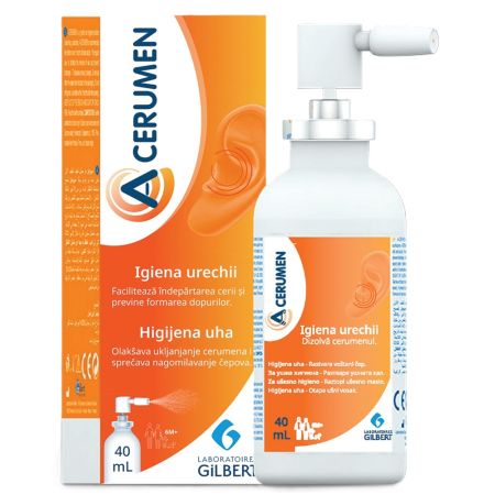 Spray pentru igiena urechilor A-Cerumen, 40 ml, Laboratoires Gilbert