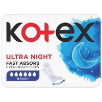 Absorbante de noapte Ultra Night, 6 bucati, Kotex