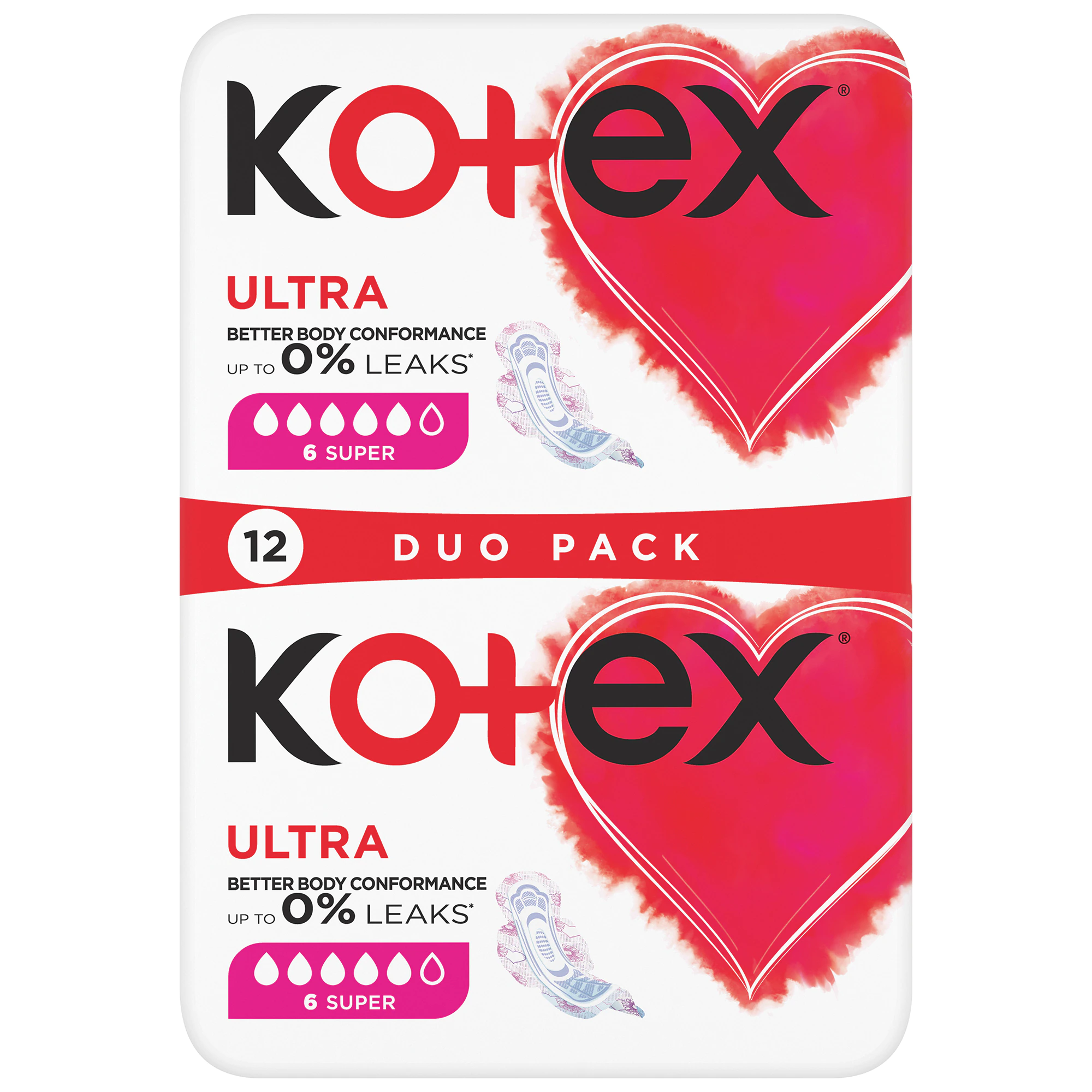 Absorbante Ultra Super, 12 bucati, Kotex