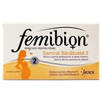 Femibion 2 sarcina sanatoasa, 30 comprimate filmate + 30 capsule moi, Dr Reddys
