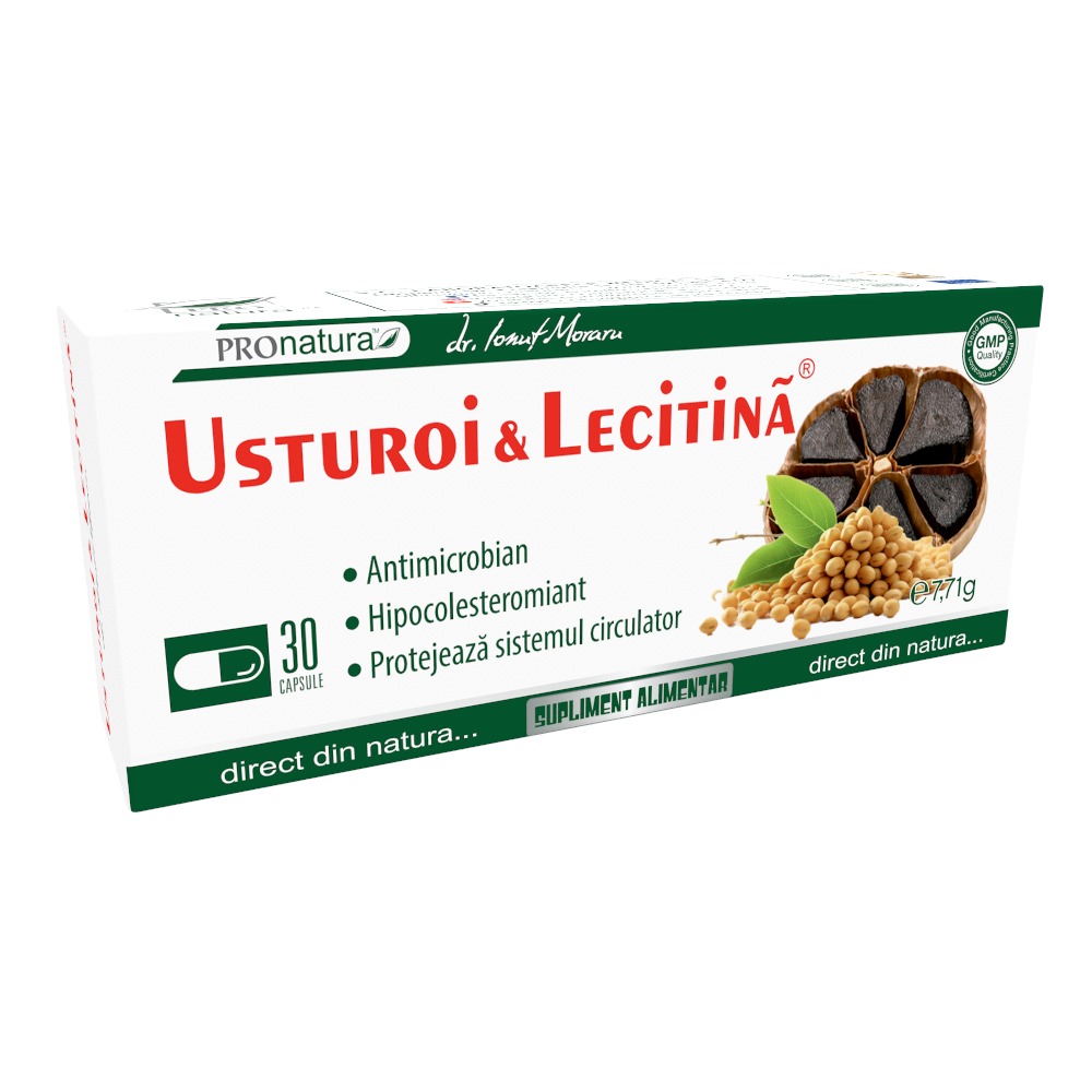 Usturoi & Lecitina, 30 capsule, Pro Natura