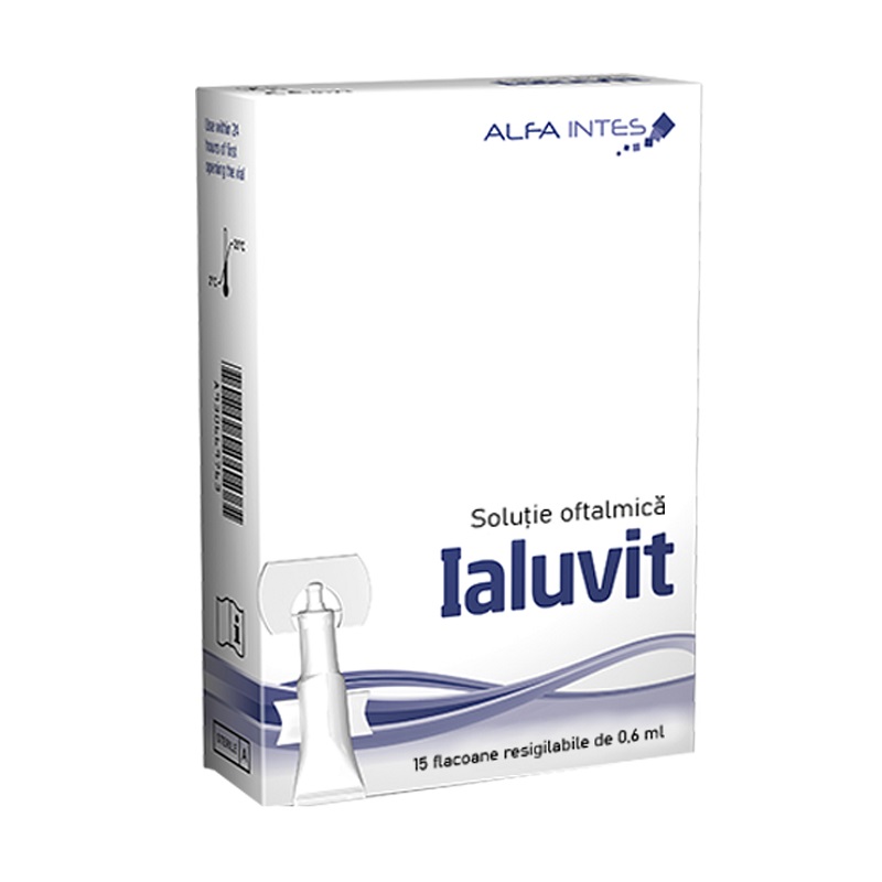 Solutie oftalmica Ialuvit, 15 x 0,6 ml, Alfa Intes