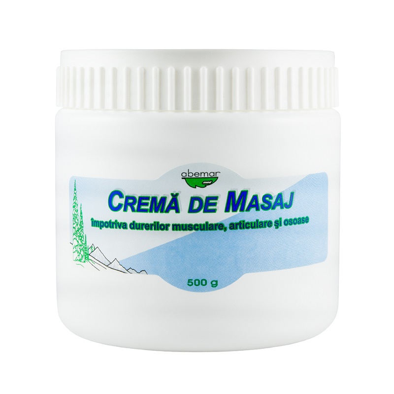 Crema de masaj pentru dureri musculare, articulare, osoase, 500 g, Abemar