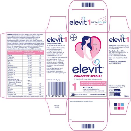 Elevit 1, 30 comprimate, Bayer 705990