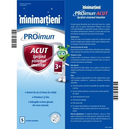 Minimartieni PROimun Acut 3+ ani, 5 plicuri, Walmark 698257