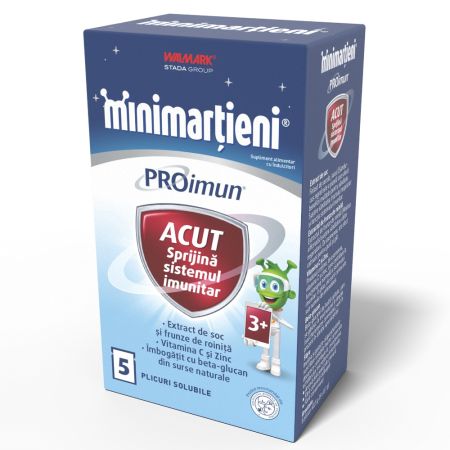 Minimartieni PROimun Acut 3+ ani, 5 plicuri, Walmark 698256