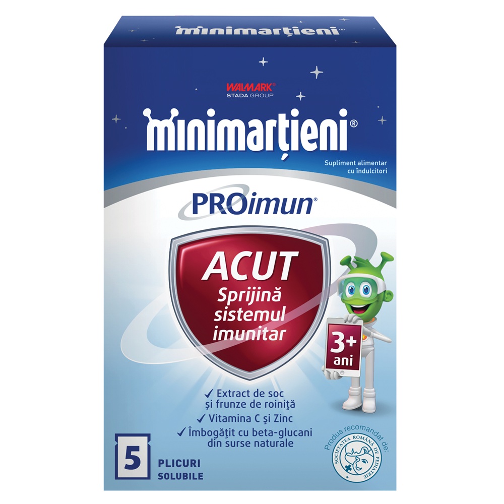 Minimartieni PROimun Acut 3+ ani, 5 plicuri, Walmark