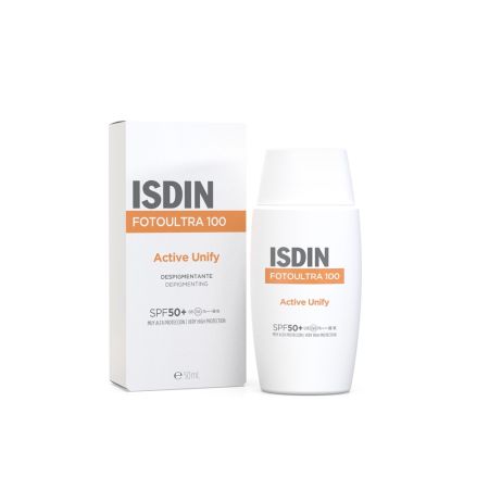 Crema de fata cu protectie solara SPF50+ PA++++ Foto Ultra 100 Active Unify, 50 ml, Isdin