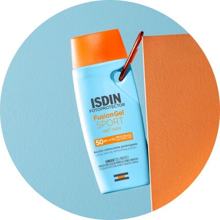 Gel de protectie solara pentru corp cu SPF 50 Fusion Gel Sport, 100 ml, Isdin  727028