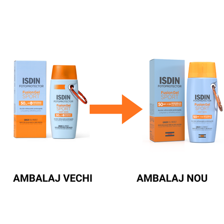 Gel de protectie solara pentru corp cu SPF 50 Fusion Gel Sport, 100 ml, Isdin  727024