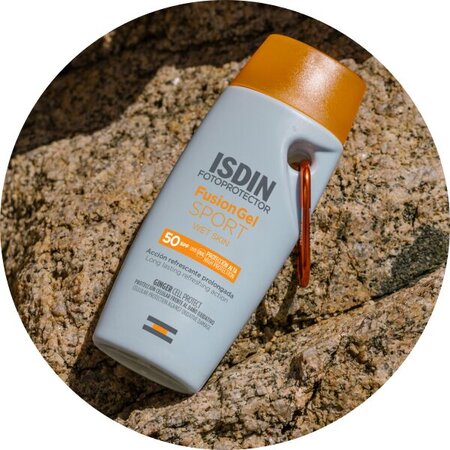 Gel de protectie solara pentru corp cu SPF 50 Fusion Gel Sport, 100 ml, Isdin  727027