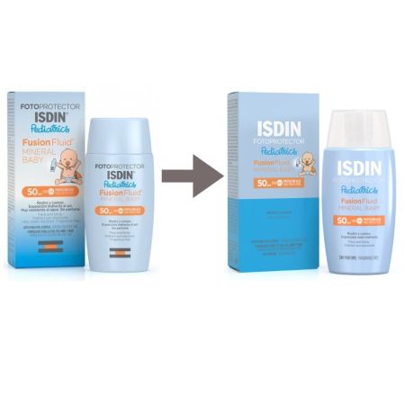 Fluid mineral de protectie solara pentru copii cu SPF 50 Fusion Fluid, 50 ml, Isdin 657330