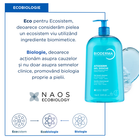 Gel de dus pentru piele normala, uscata si sensibila Atoderm, 1000 ml, derma 751633