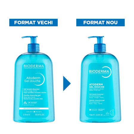 Gel de dus pentru piele normala, uscata si sensibila Atoderm, 1000 ml, derma 751641
