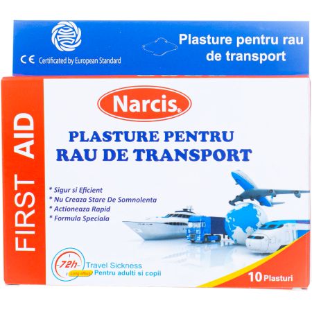 Plasturi pentru rau de transport, 10 bucati, Narcis