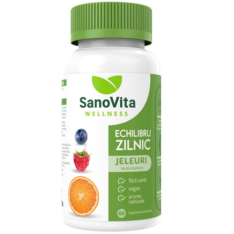 Jeleuri cu multivitamine Echilibru Zilnic, 60 bucati, Sanovita