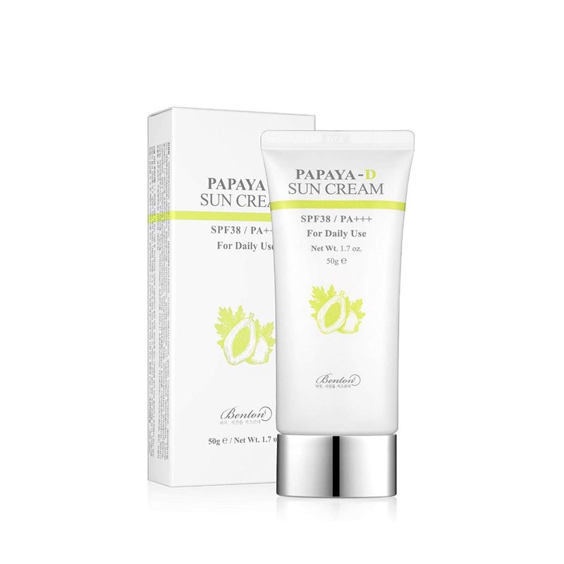 Crema cu protectie solara cu Papaya SPF38, 50 g, Benton