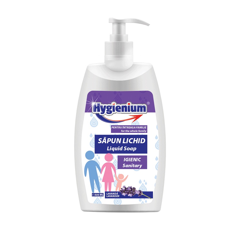 Sapun lichid cu Lavanda Family, 500 ml, Hygienium 