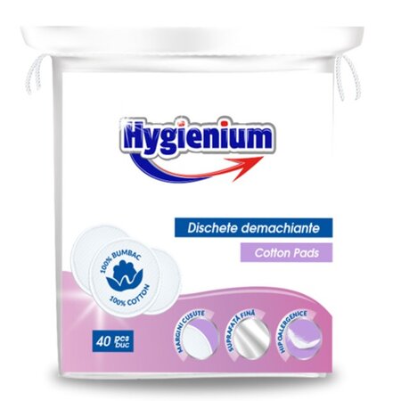 Dischete demachiante, 40 bucati, Hygienium