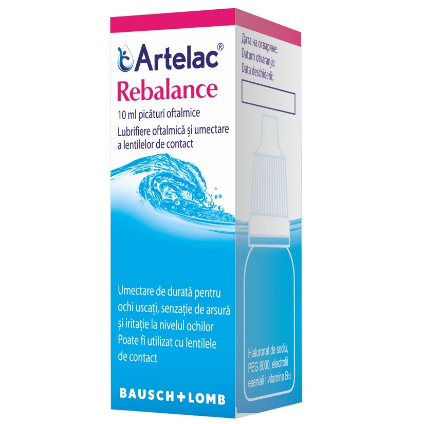 Picaturi oftalmice Artelac Rebalance, 10 ml, Bausch Lomb