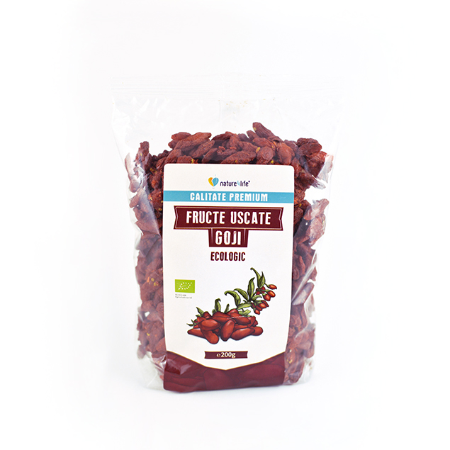 Fructele uscate de goji eco, 200 g, Nature 4 Life