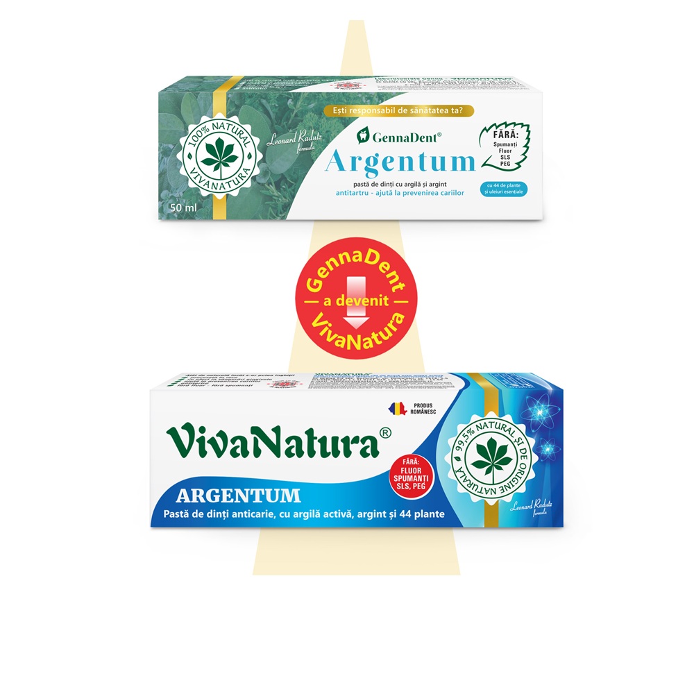 Pasta de dinti Argentum, 50 ml, Vivanatura