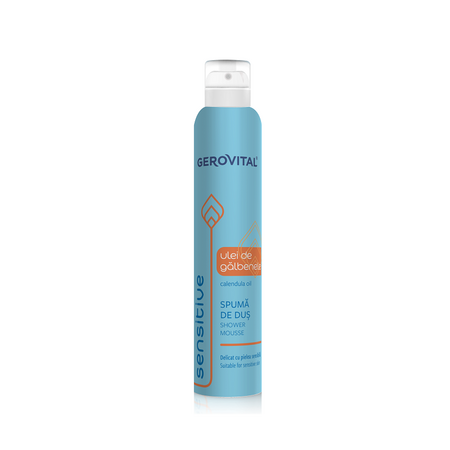 Spuma de dus sensitive cu ulei de galbenele, 200 ml, Gerovital