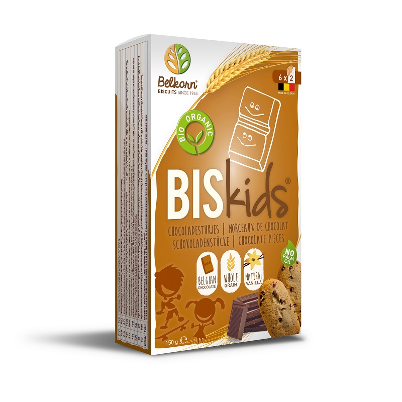 Biscuiti eco cu ciocolata BISkids, 150 g, Belkorn