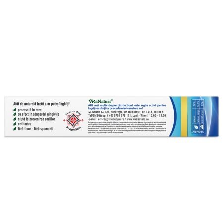 Pasta de dinti naturala cu argila si argint Argentum, 80 ml, Vivanatura 709616