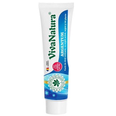 Pasta de dinti naturala cu argila si argint Argentum, 80 ml, Vivanatura 709612