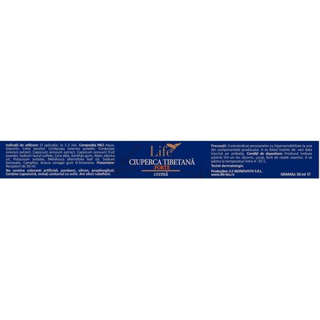 Crema ciuperca tibetana Forte Life, 50 ml, Bionovativ 711027