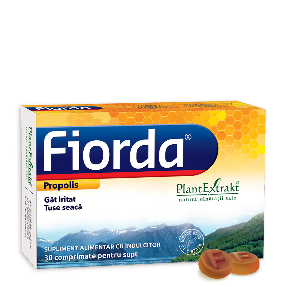 Fiorda cu aroma de propolis, 30 comprimate, Plant Extrakt