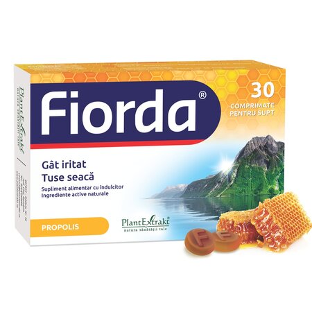 Fiorda cu aroma de propolis, 30 comprimate, Plant Extrakt