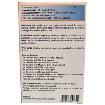 Orz verde, 30 tablete, American Lifesyle 704755