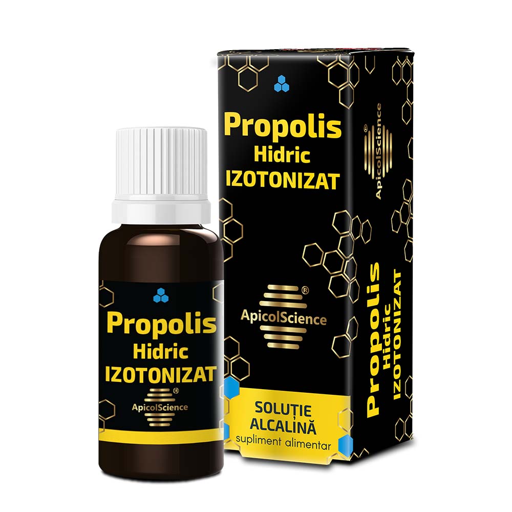 Solutie alcalina Propolis hidric izotonizat, 30 ml, ApicolScience