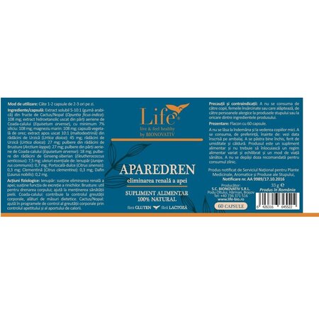 Aparedren Life, 60 capsule, Bionovativ 714351