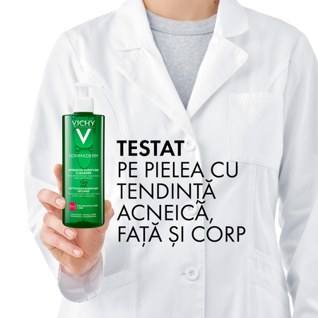 Gel de curatare purifiant pentru ten gras cu tendinta acneica Normaderm, 400 ml, Vichy 599715