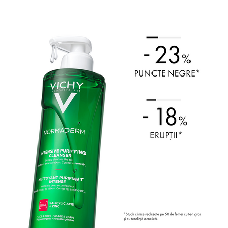 Gel de curatare purifiant pentru ten gras cu tendinta acneica Normaderm, 400 ml, Vichy 599719