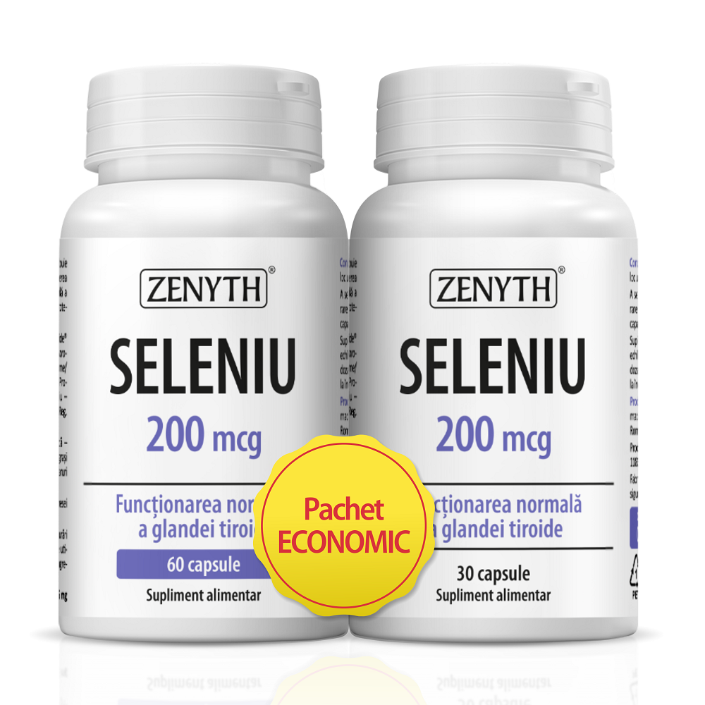 Pachet Seleniu, 200 mcg, 60 + 30 capsule, Zenyth