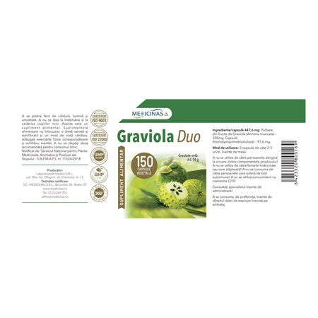 Graviola Duo, 150 capsule, Medicinas 713842