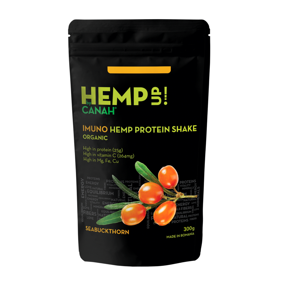 Shake proteic de canepa Eco Imuno Hemp Up, 300 g, Canah