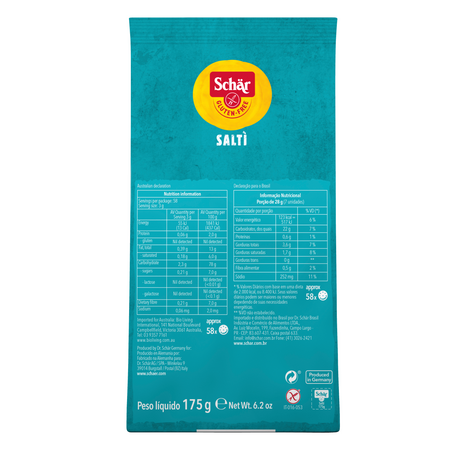 Biscuiti sarati fara gluten Salti, 175 g, Schar 600573