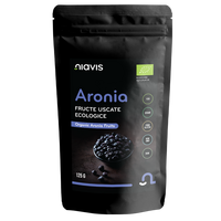Aronia Fructe Uscate Raw Ecologice, 125g, Niavis