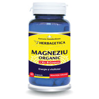 Magneziu Organic cu Vitamina B complex, 60 capsule, Herbagetica