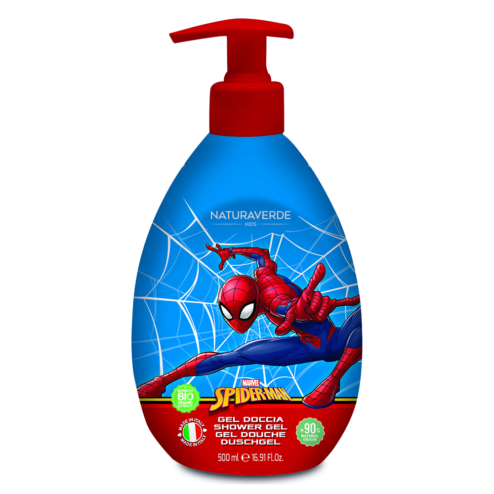 Gel de dus pentru copii Spiderman, 500 ml, Naturaverde