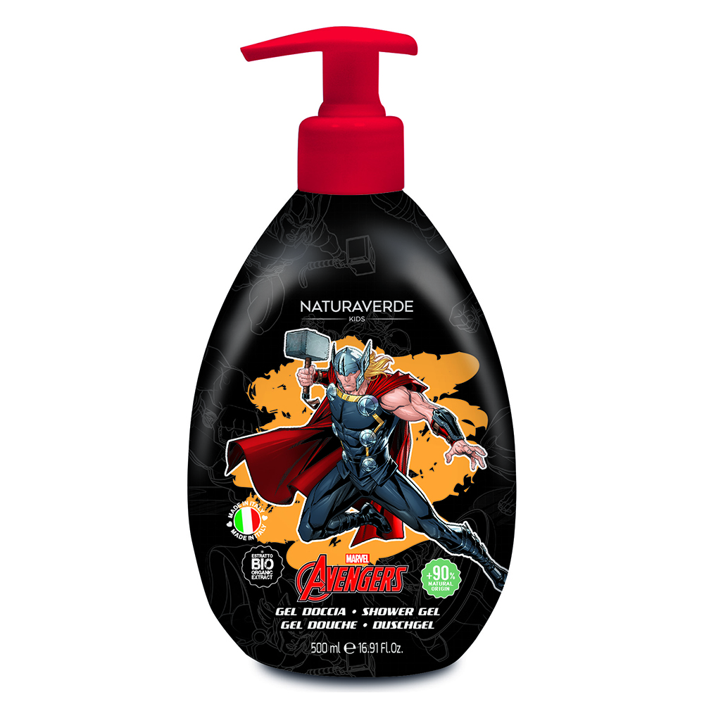 Gel de dus pentru copii Avengers, 500 ml, Naturaverde