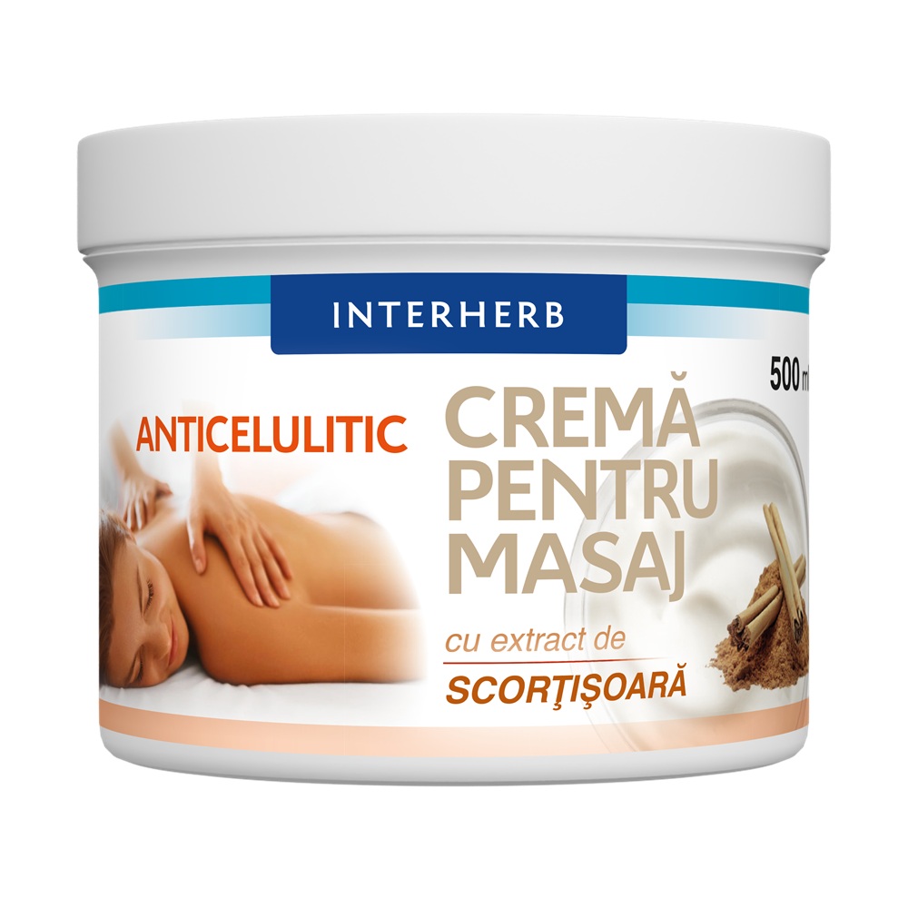 Crema anticelulitica pentru masaj, 500 ml, Interherb