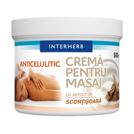 Crema de masaj anticelulitica cu scortisoara, 500 ml, Interherb