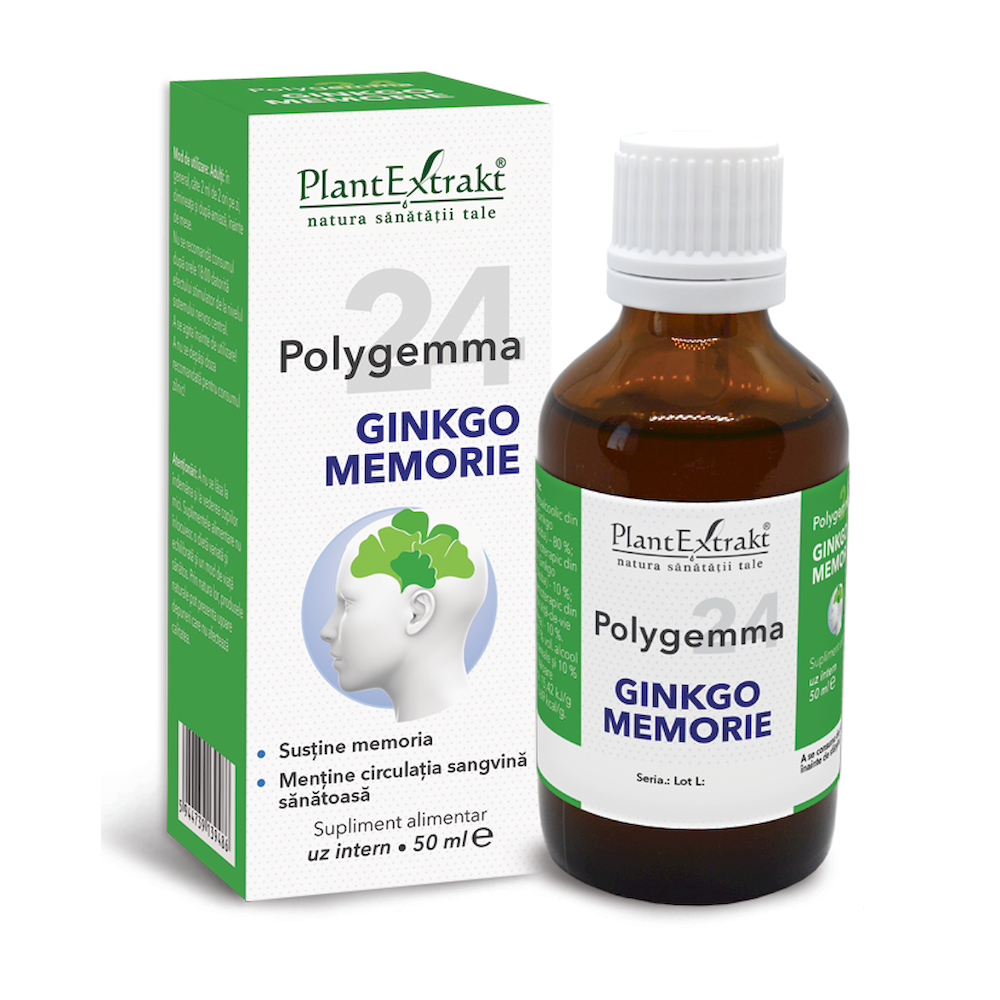 Polygemma 24 Ginkgo Memorie, 50 ml, Plant Extrakt 