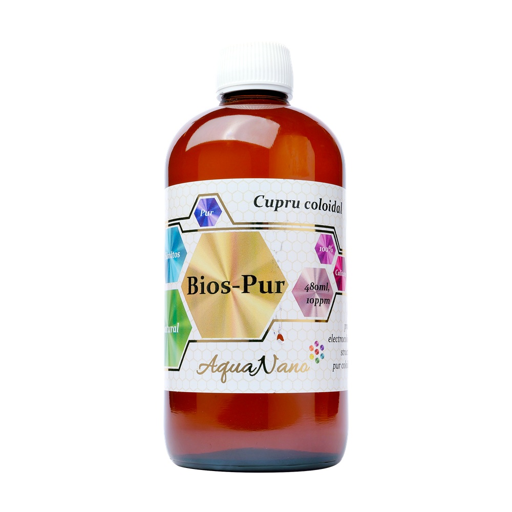Cupru Coloidal Bios-Pur 10ppm AquaNano, 500 ml, Sc Aghoras Invent